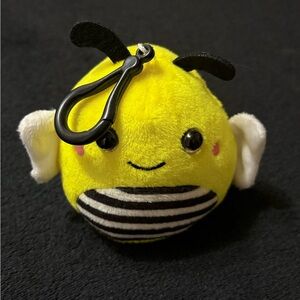 Cute Yellow Bee Plush Keychain